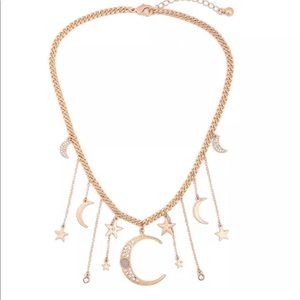 New Betsey Johnson Moon Stars Celestial Necklace